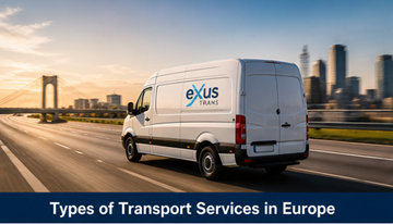 Diversi tipi di servizi di trasporto in Europa, inclusi furgoni per consegne express e operazioni logistiche a carico completo (FTL)